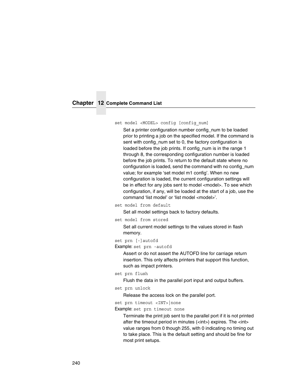 Printronix Integrated Network Interface Card User Manual | Page 244 / 310