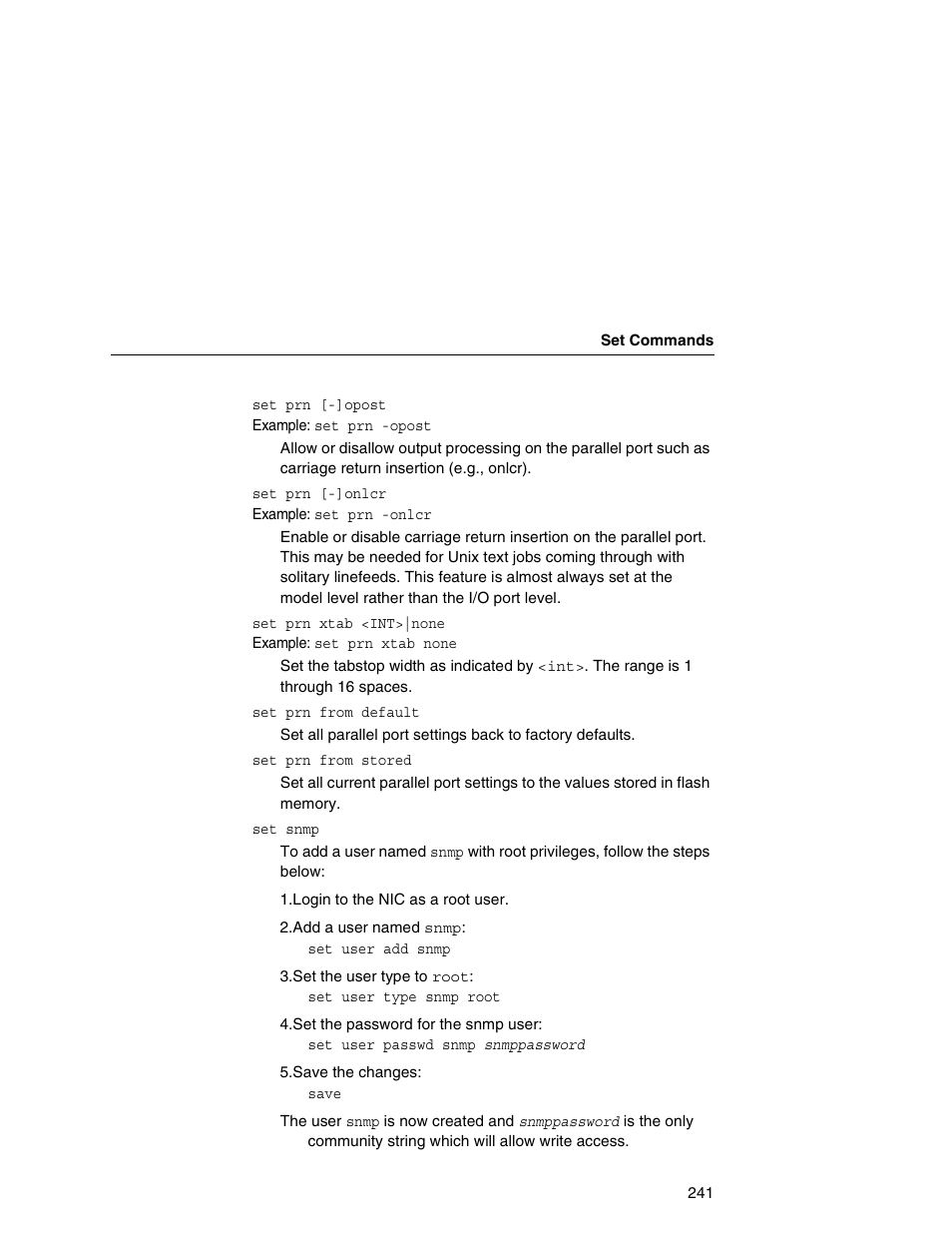 Printronix Integrated Network Interface Card User Manual | Page 245 / 310