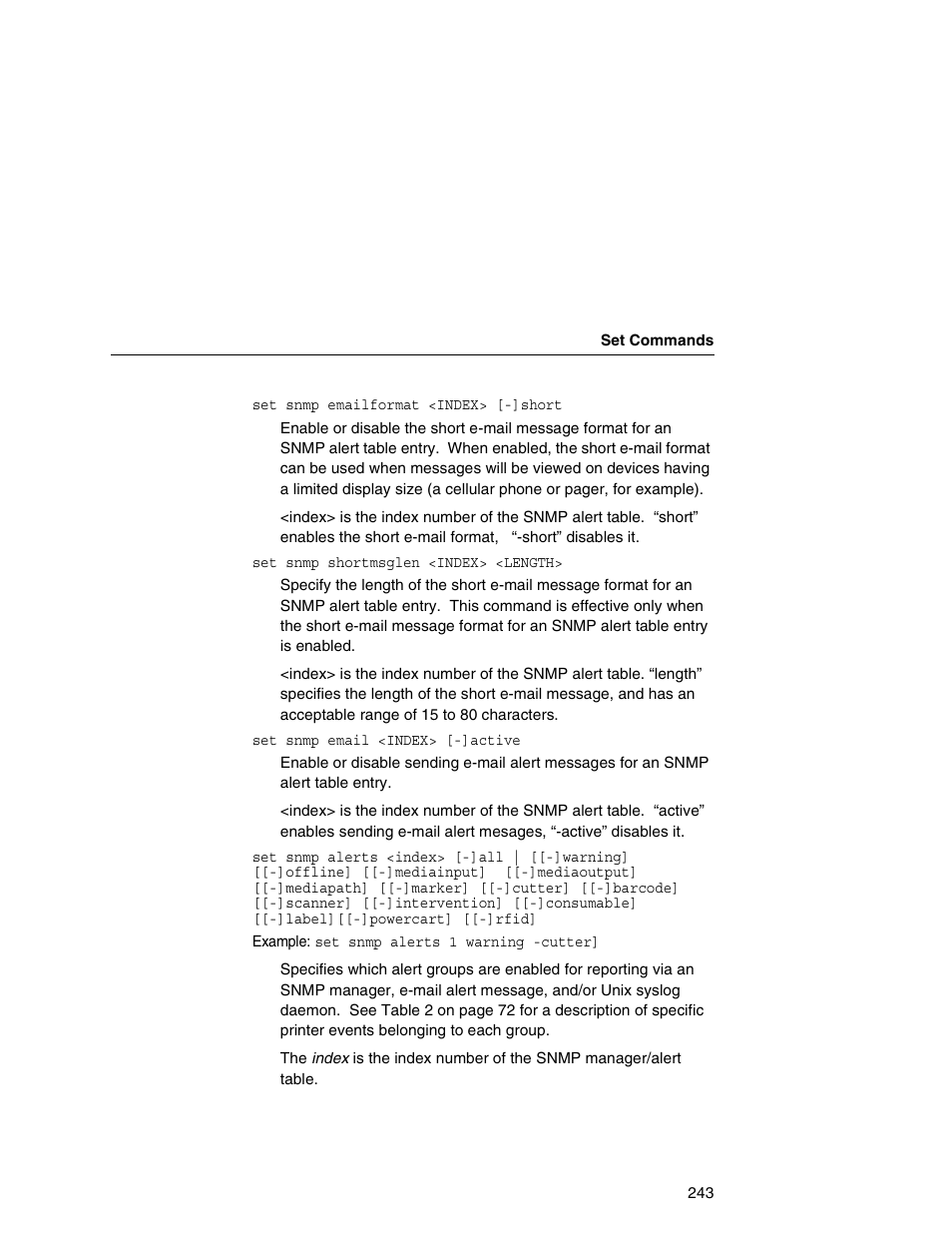 Printronix Integrated Network Interface Card User Manual | Page 247 / 310