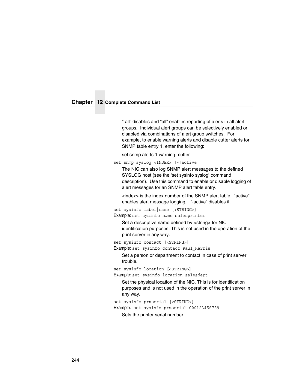 Printronix Integrated Network Interface Card User Manual | Page 248 / 310