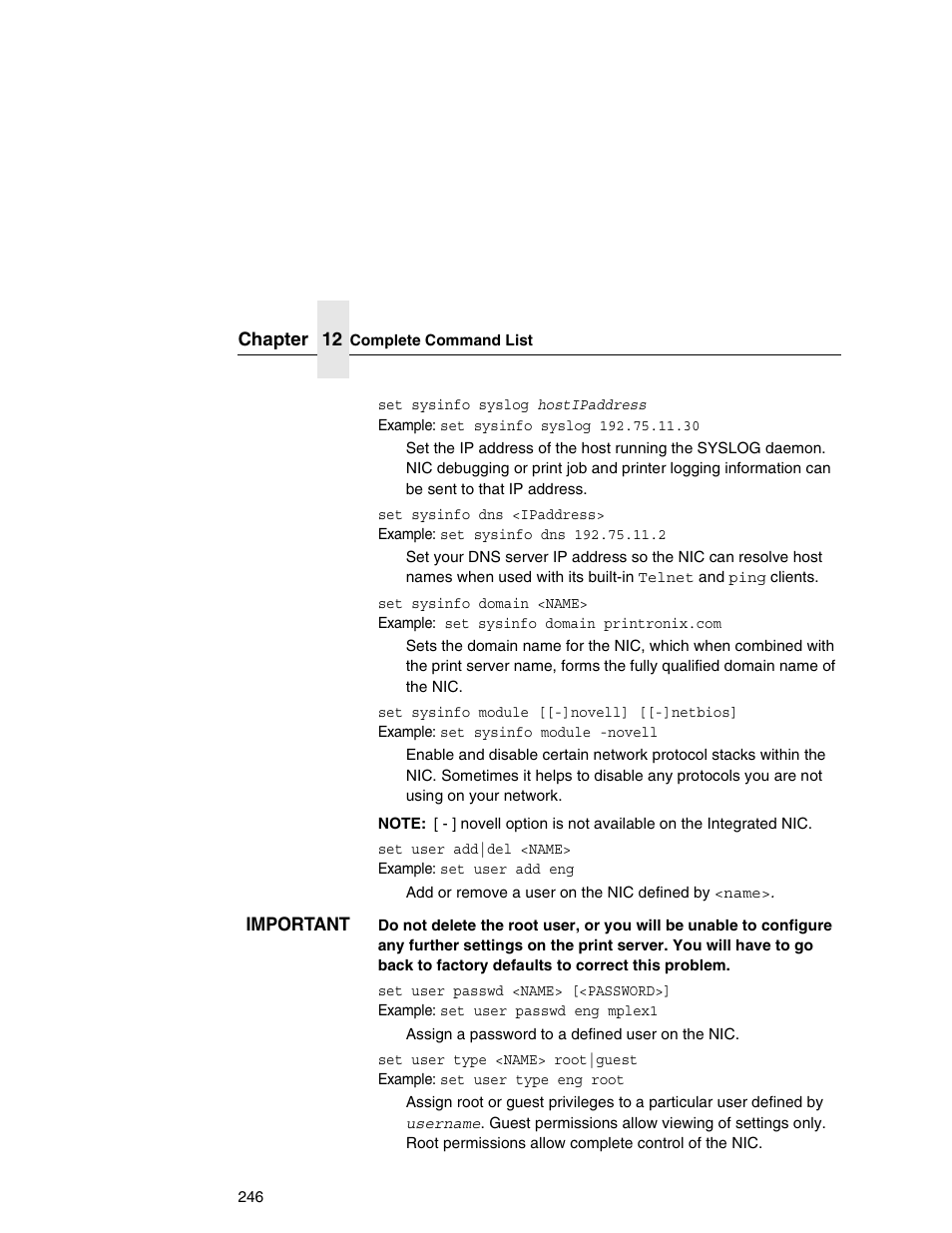 Printronix Integrated Network Interface Card User Manual | Page 250 / 310