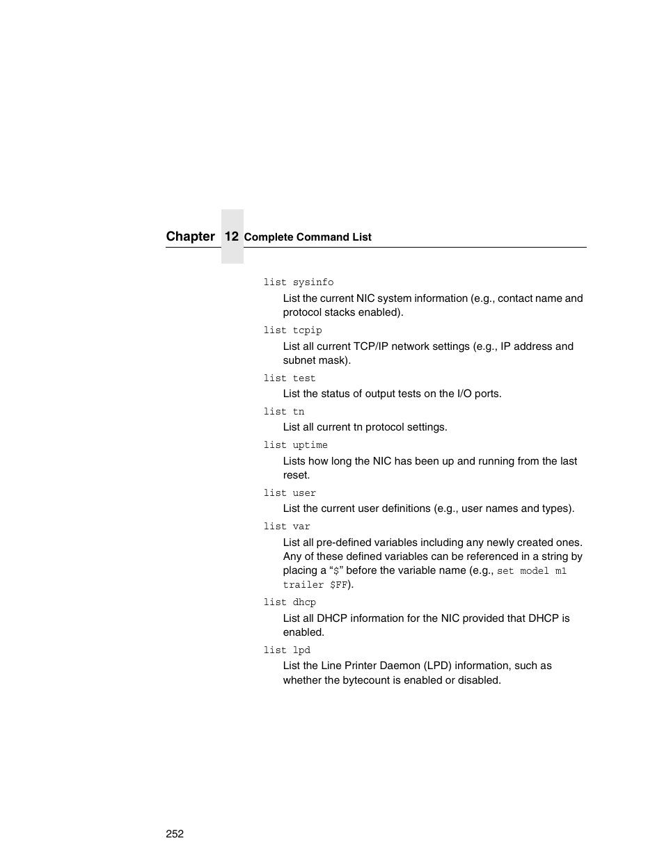 Printronix Integrated Network Interface Card User Manual | Page 256 / 310