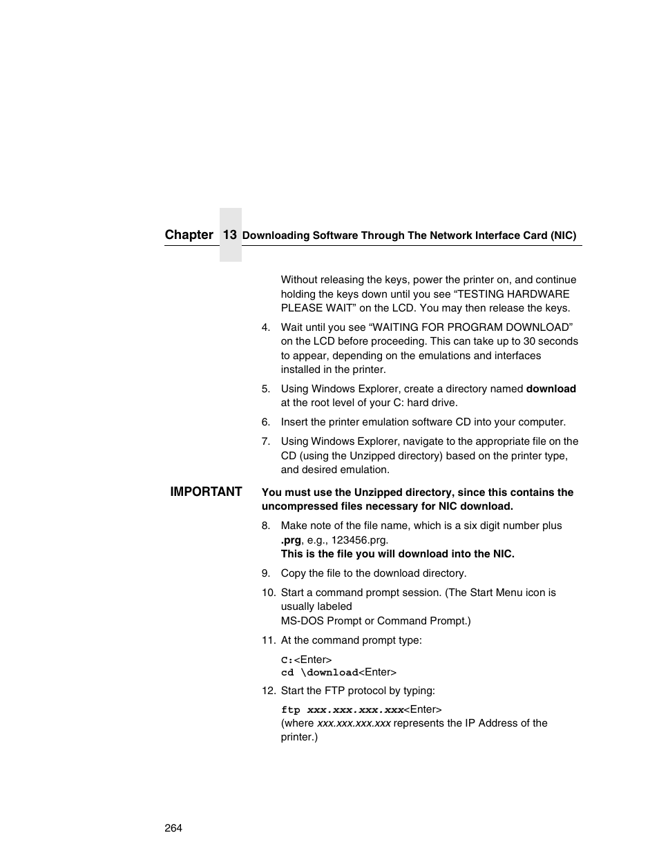 Printronix Integrated Network Interface Card User Manual | Page 268 / 310
