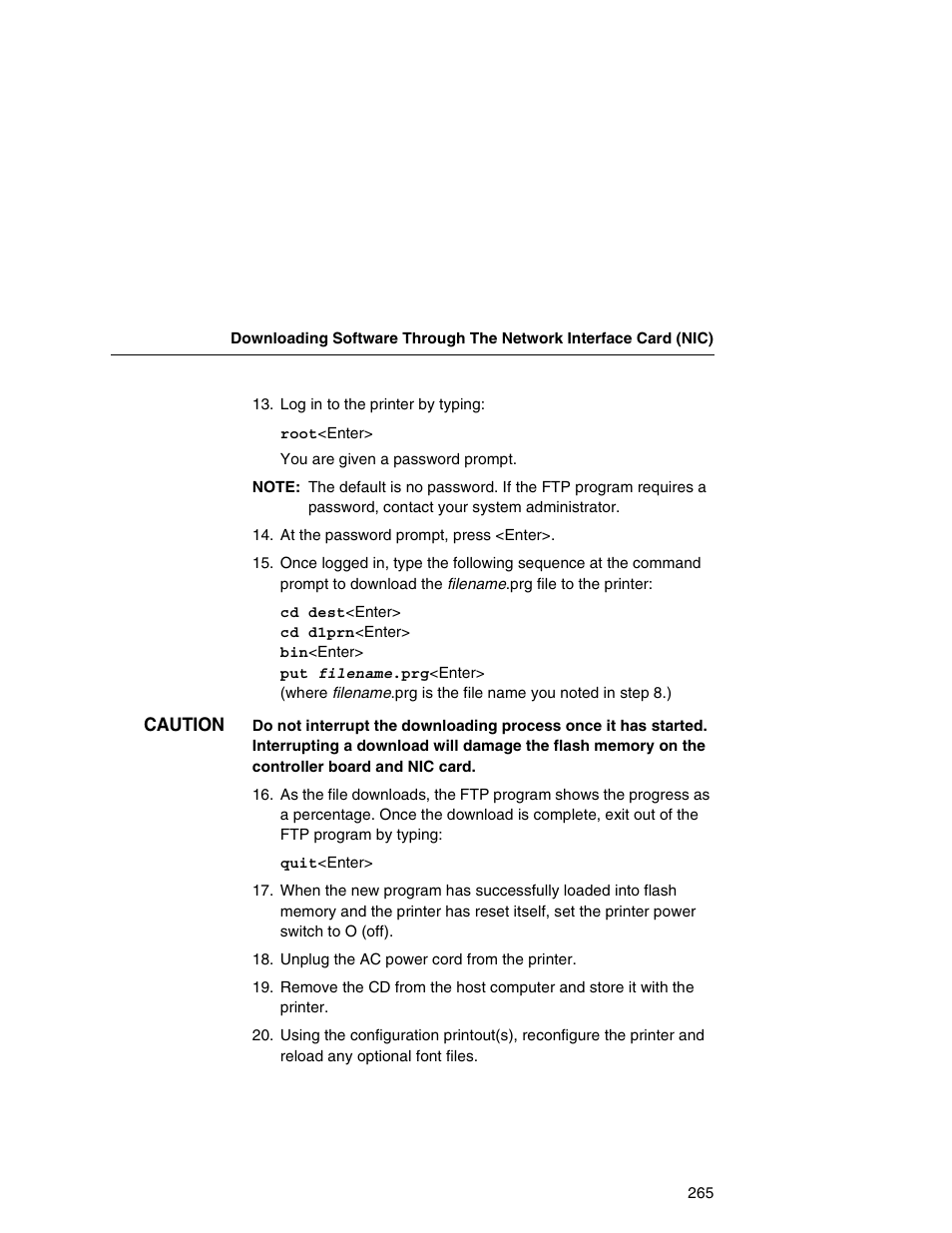 Printronix Integrated Network Interface Card User Manual | Page 269 / 310