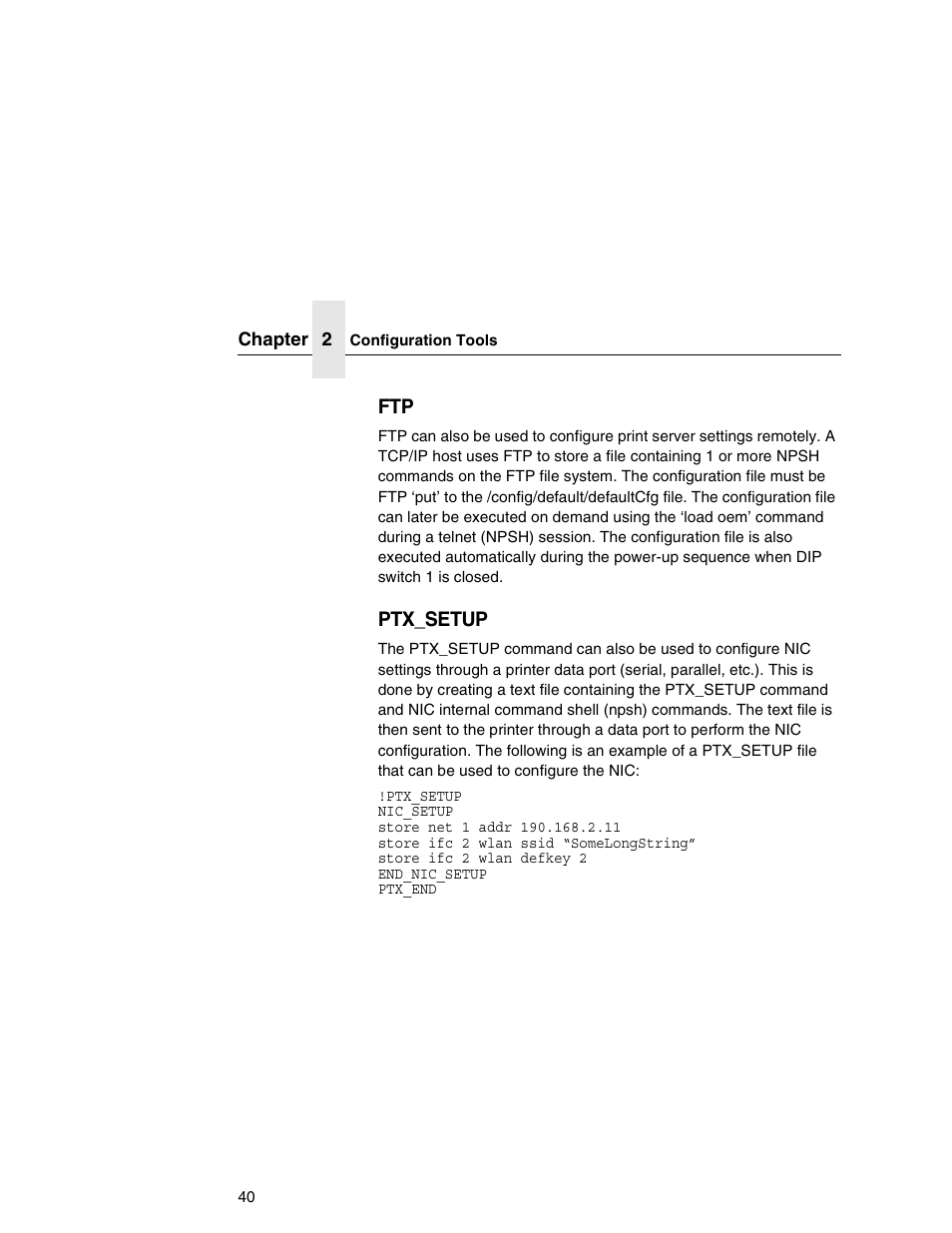 Printronix Integrated Network Interface Card User Manual | Page 44 / 310