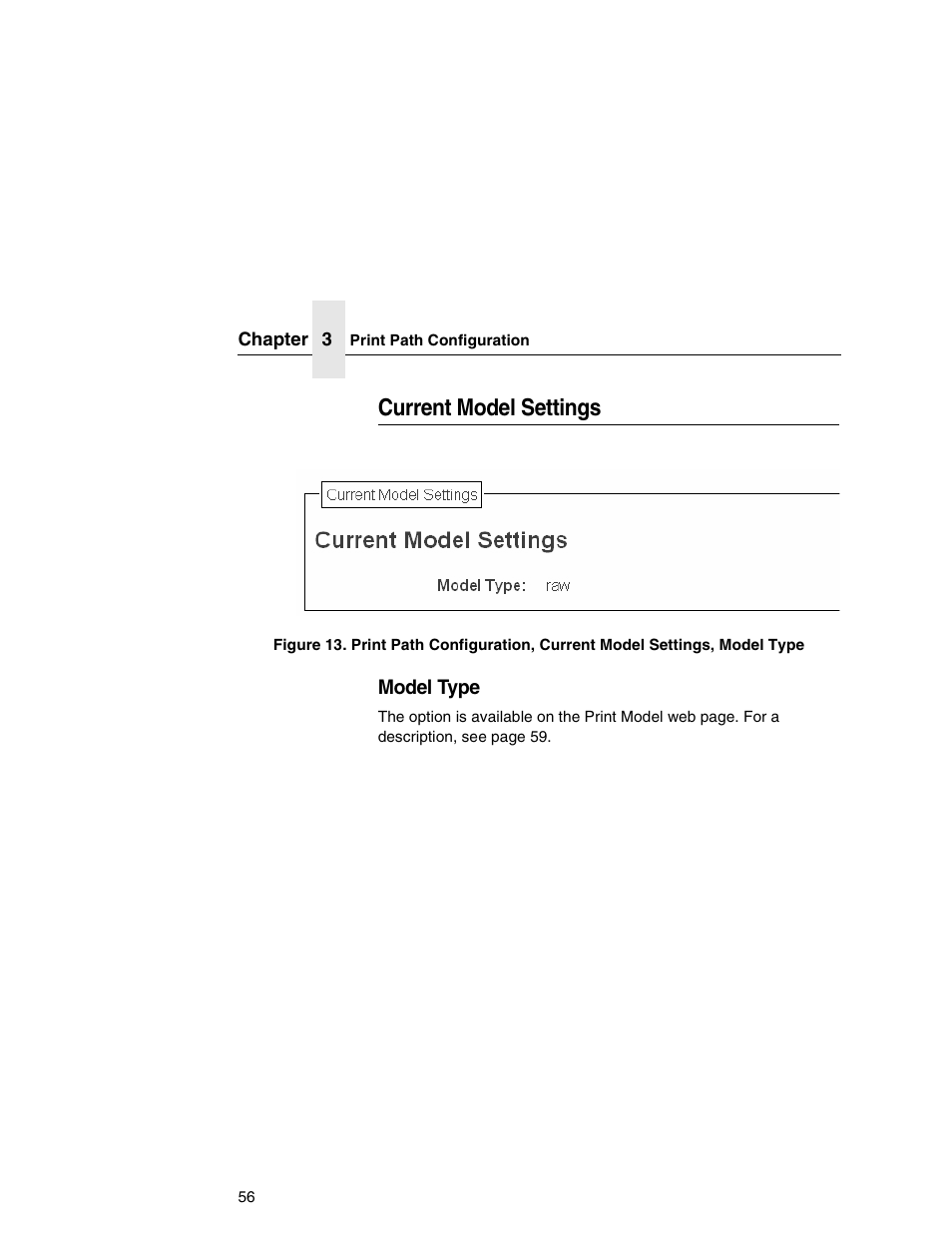 Current model settings | Printronix Integrated Network Interface Card User Manual | Page 60 / 310