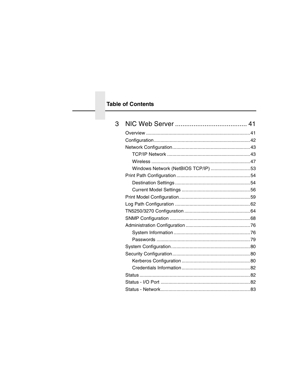 3nic web server | Printronix Integrated Network Interface Card User Manual | Page 8 / 310