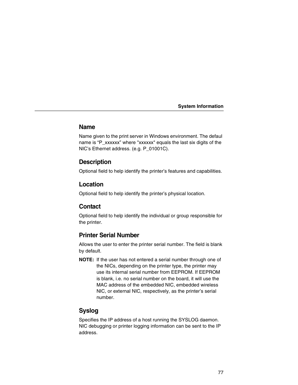 Printronix Integrated Network Interface Card User Manual | Page 81 / 310