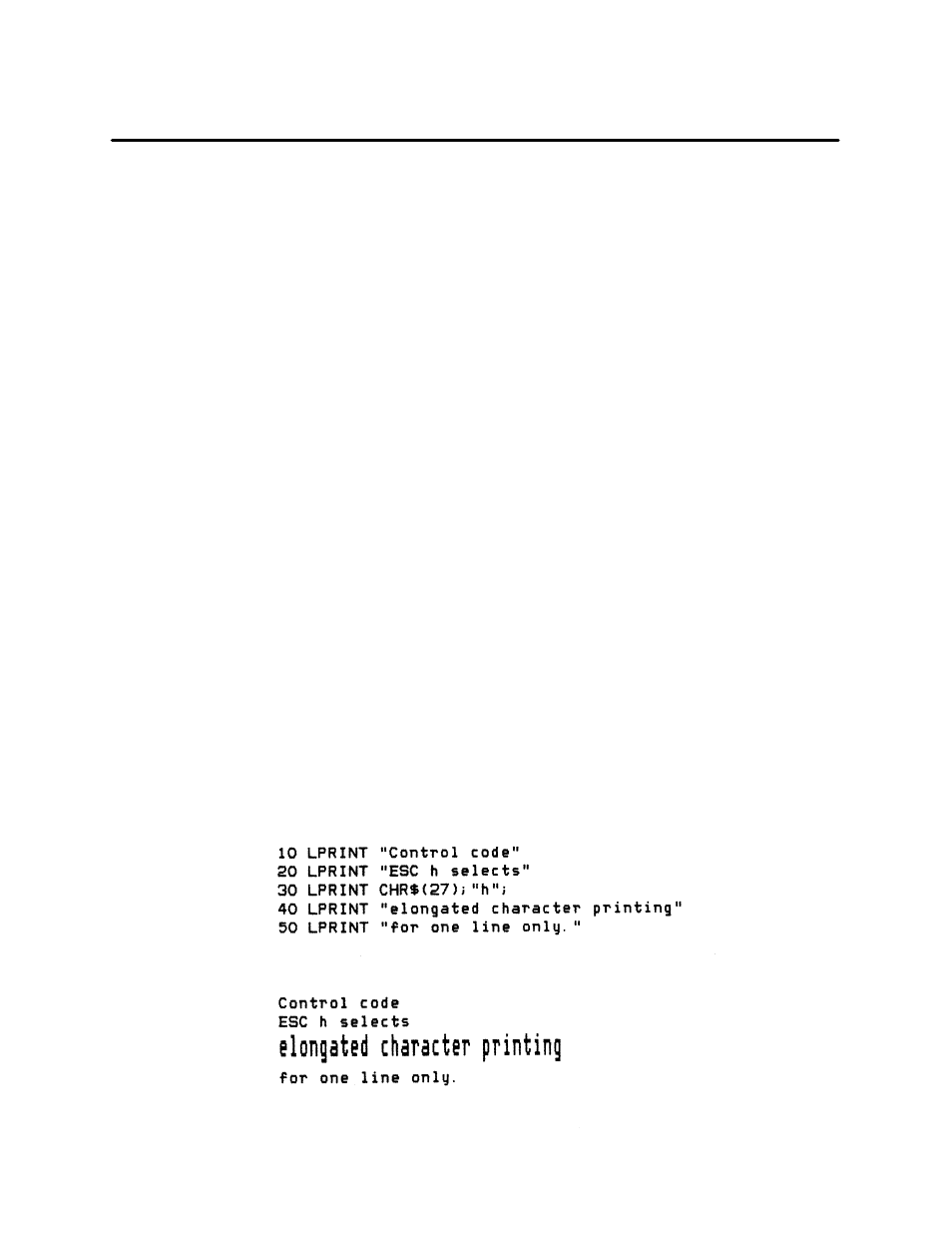 Elongated (double high) print (1 line) | Printronix P3000 Series User Manual | Page 119 / 270
