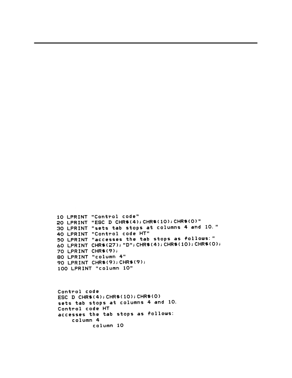 Horizontal tab set | Printronix P3000 Series User Manual | Page 130 / 270