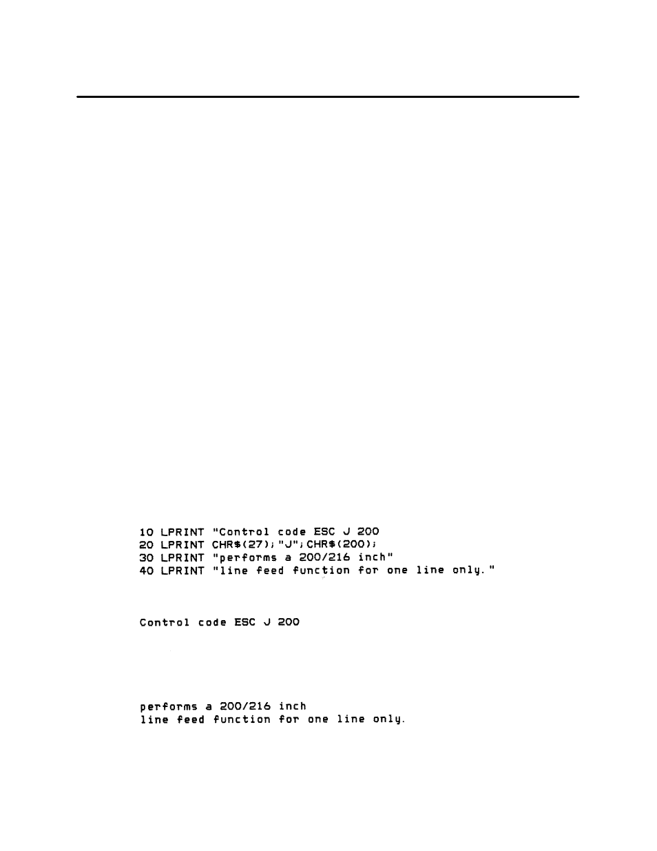 Line feed n/216 inch (one line only) | Printronix P3000 Series User Manual | Page 132 / 270