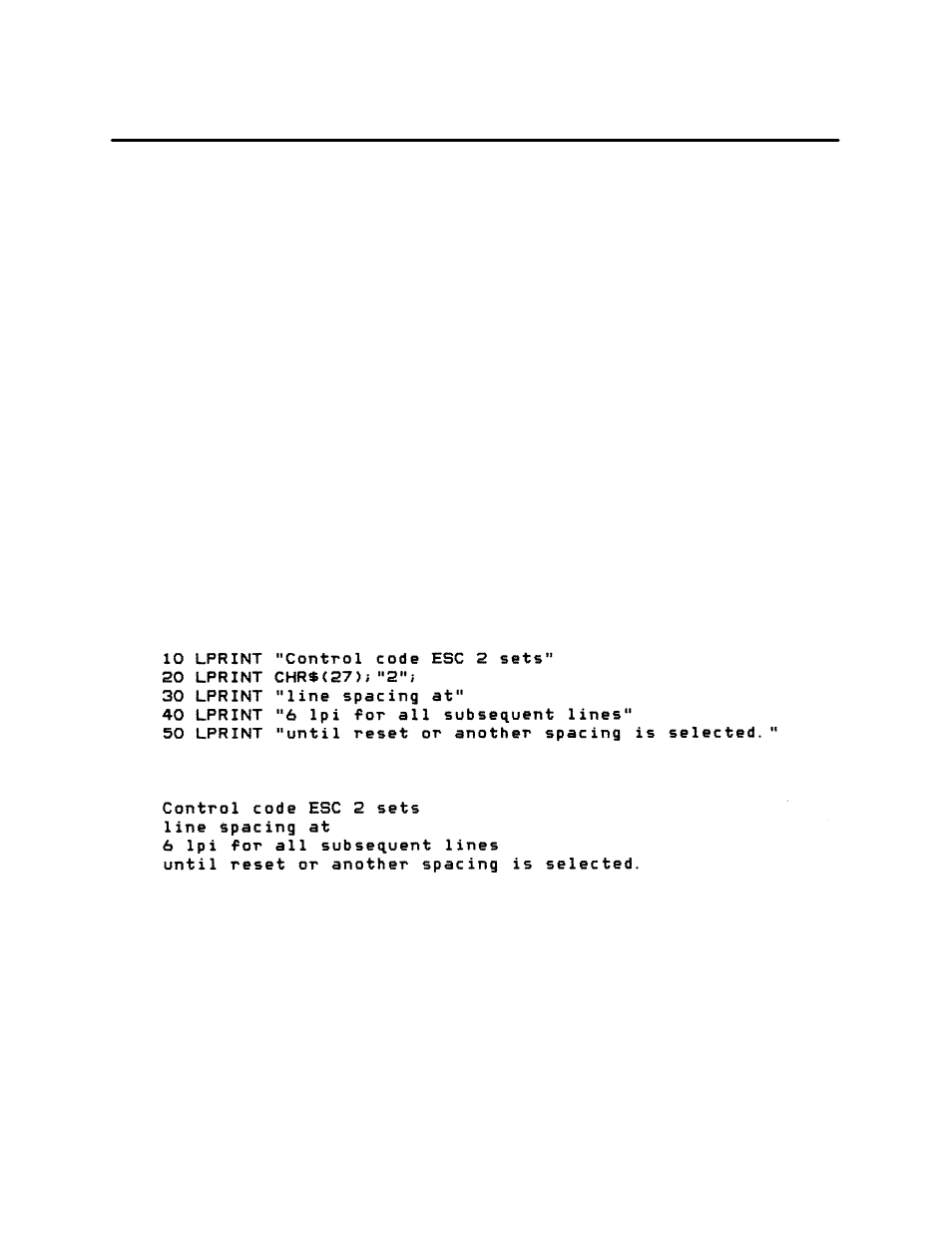 Line spacing 1/6 inch | Printronix P3000 Series User Manual | Page 133 / 270