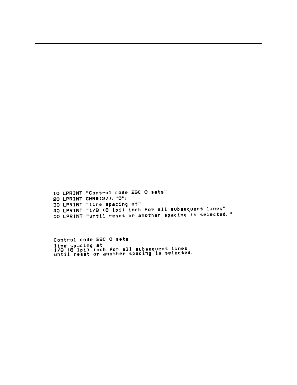 Line spacing 1/8 inch (8 lpi) | Printronix P3000 Series User Manual | Page 134 / 270