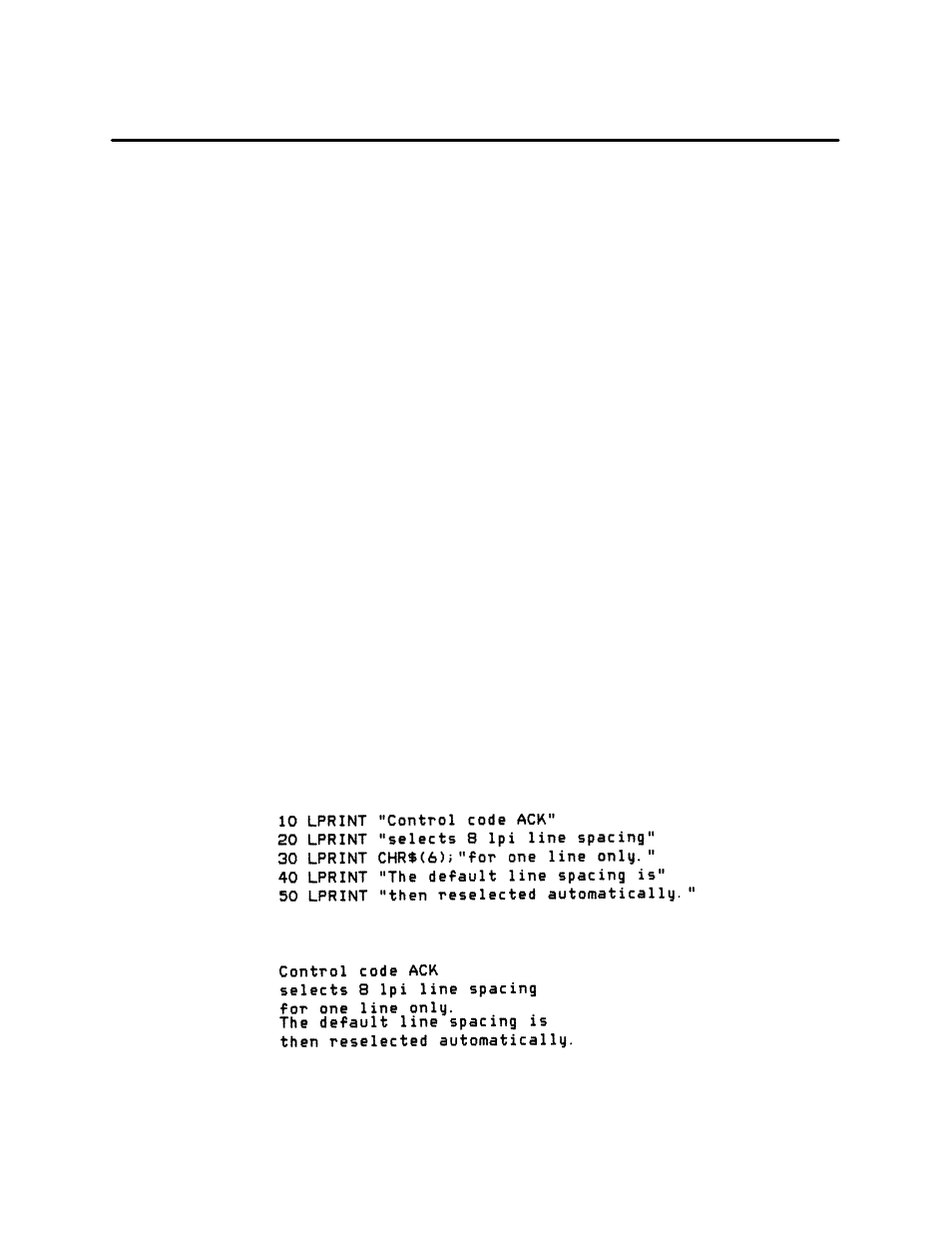 Line spacing 8 or 10.3 lpi (one line only) | Printronix P3000 Series User Manual | Page 135 / 270