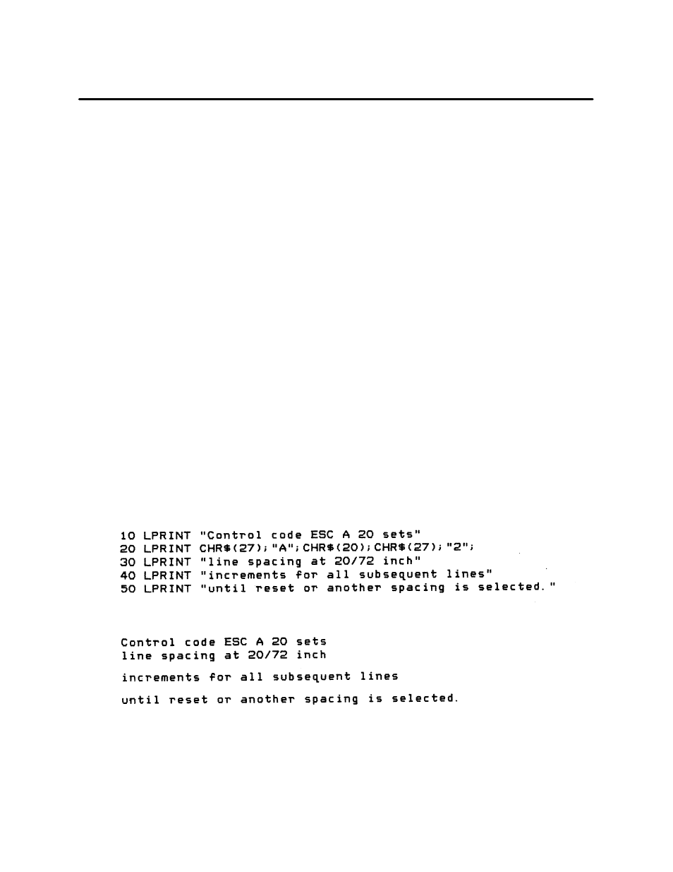 Line spacing n/72 inch | Printronix P3000 Series User Manual | Page 137 / 270