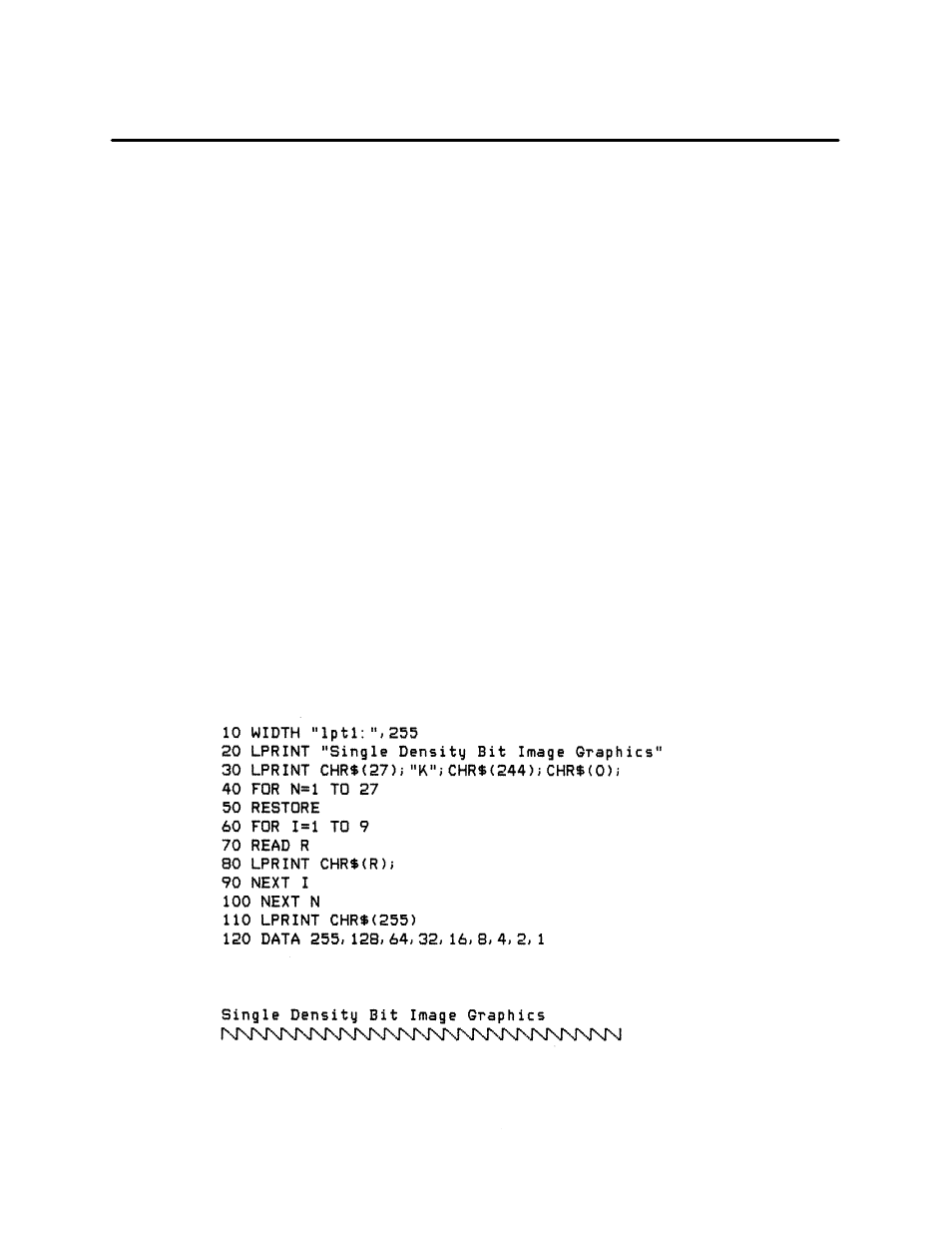 Bit image mode, single density | Printronix P3000 Series User Manual | Page 95 / 270