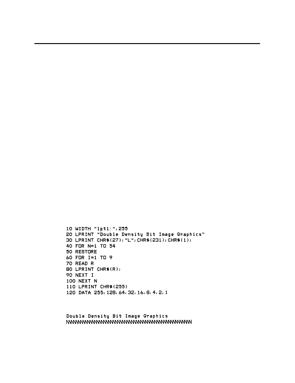 Bit image mode, double density | Printronix P3000 Series User Manual | Page 96 / 270