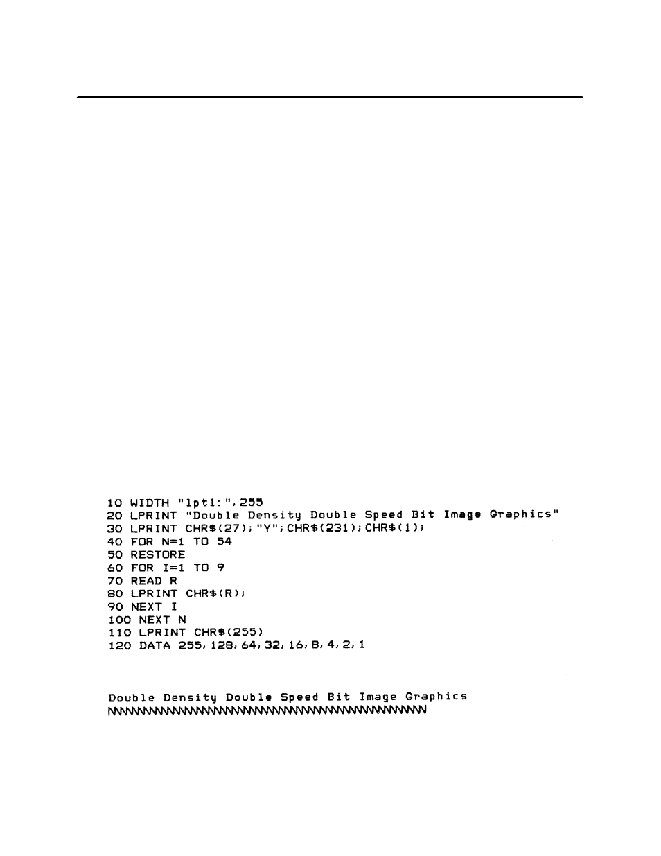 Bit image mode, double density double speed | Printronix P3000 Series User Manual | Page 97 / 270