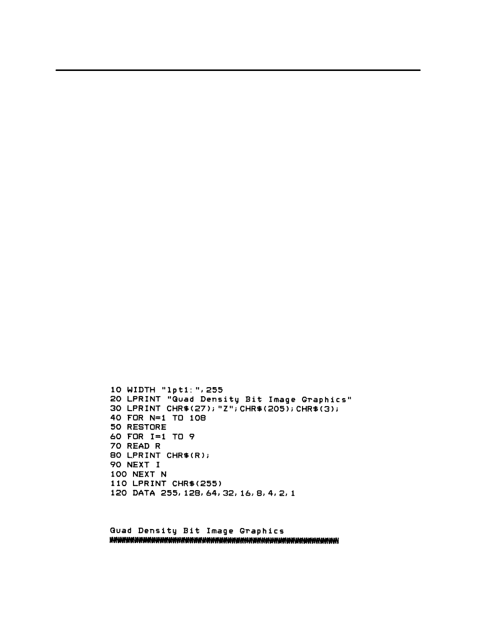 Bit image mode, quadruple density | Printronix P3000 Series User Manual | Page 98 / 270