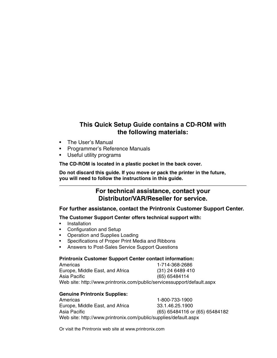 Printronix T5000e User Manual | Page 2 / 76