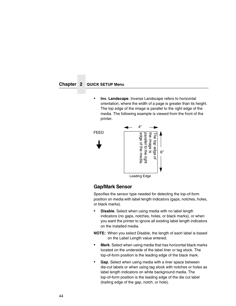Gap/mark sensor | Printronix T5000e User Manual | Page 44 / 76