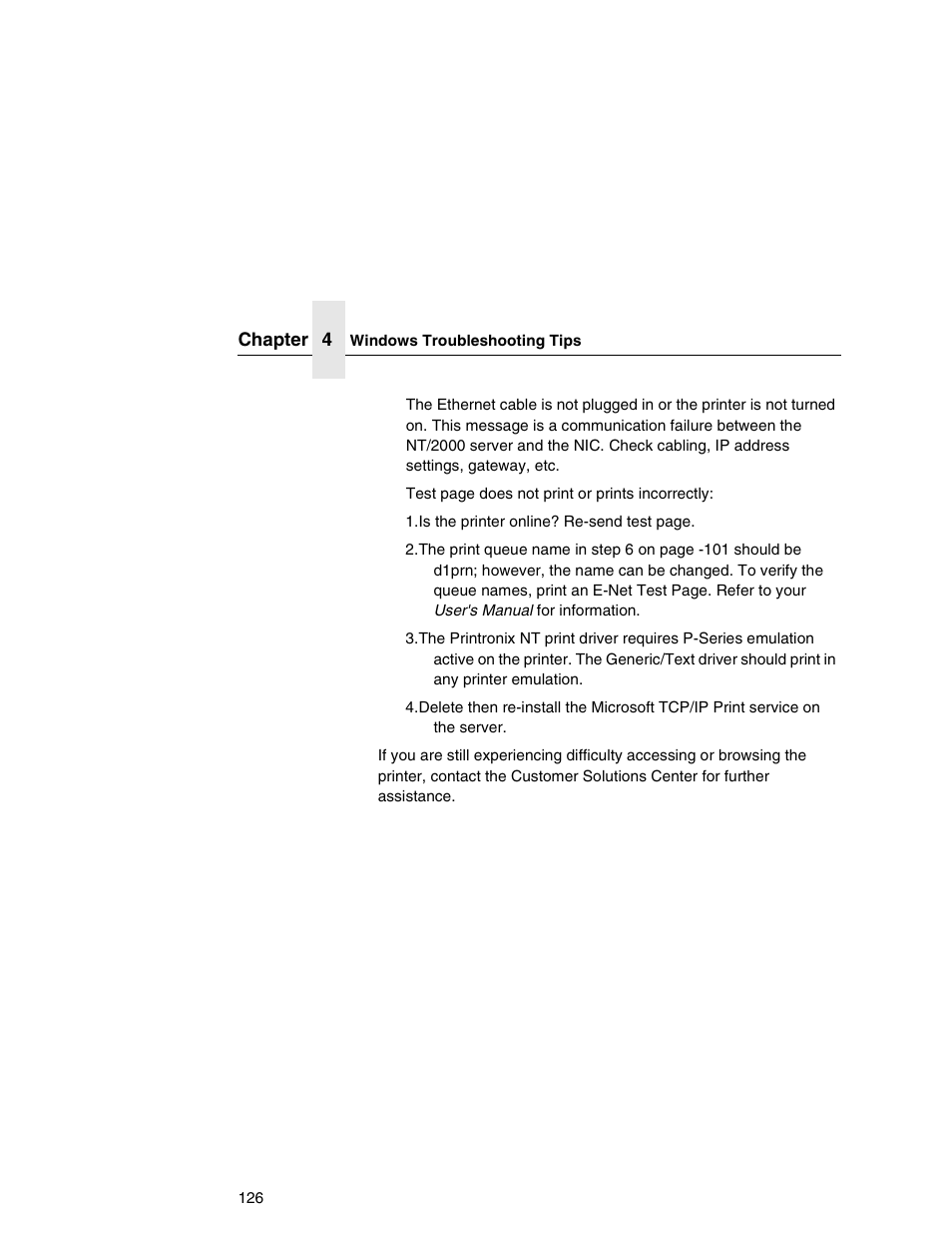 Printronix Network Interface Card User Manual | Page 126 / 378