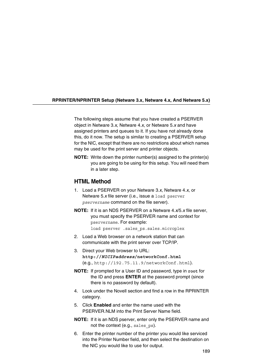 Html method | Printronix Network Interface Card User Manual | Page 189 / 378