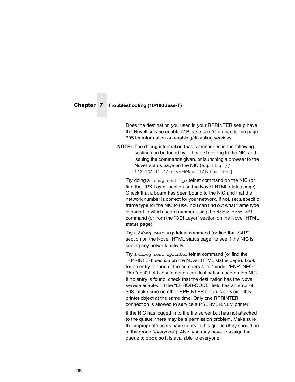 Printronix Network Interface Card User Manual | Page 198 / 378