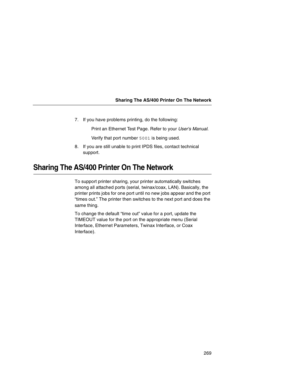 Sharing the as/400 printer on the network | Printronix Network Interface Card User Manual | Page 269 / 378