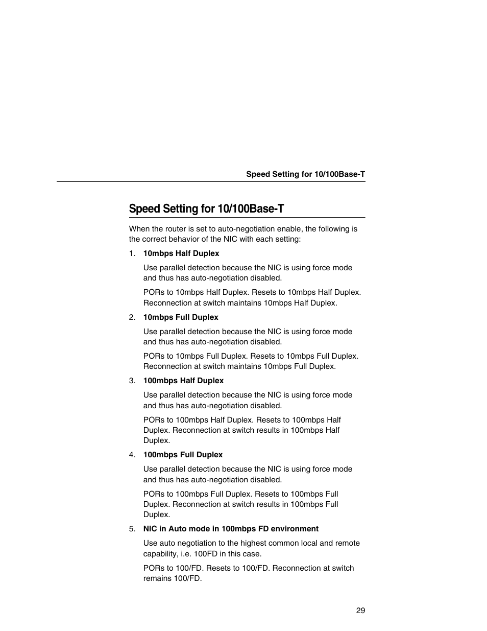 Speed setting for 10/100base-t | Printronix Network Interface Card User Manual | Page 29 / 378