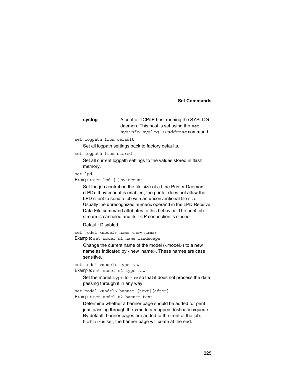 Printronix Network Interface Card User Manual | Page 325 / 378