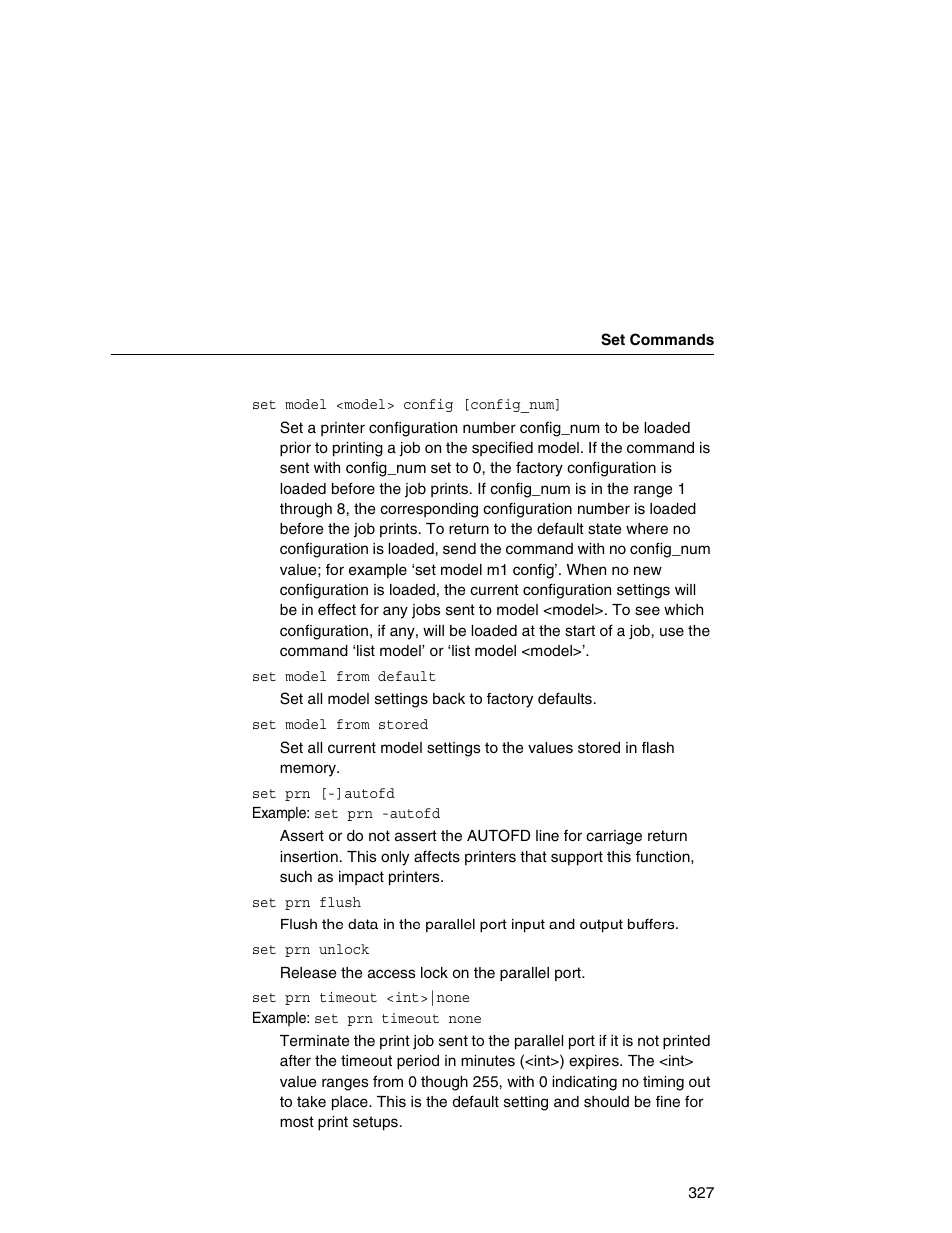 Printronix Network Interface Card User Manual | Page 327 / 378