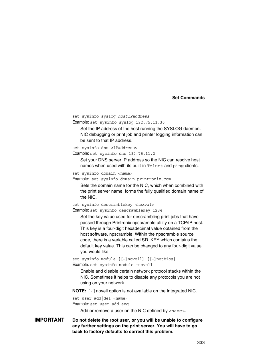 Printronix Network Interface Card User Manual | Page 333 / 378