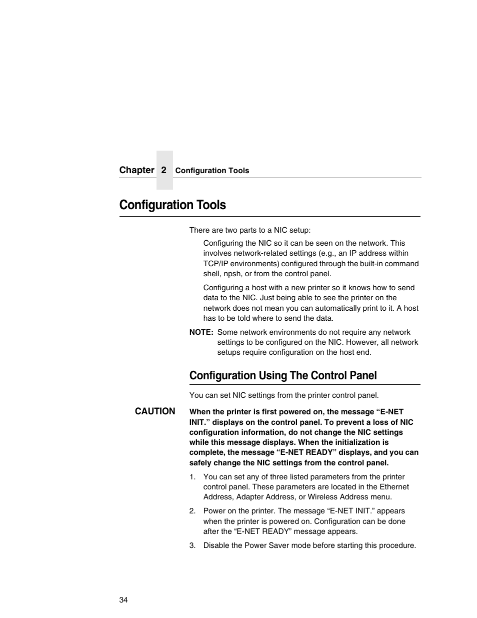 Configuration tools, Configuration using the control panel | Printronix Network Interface Card User Manual | Page 34 / 378