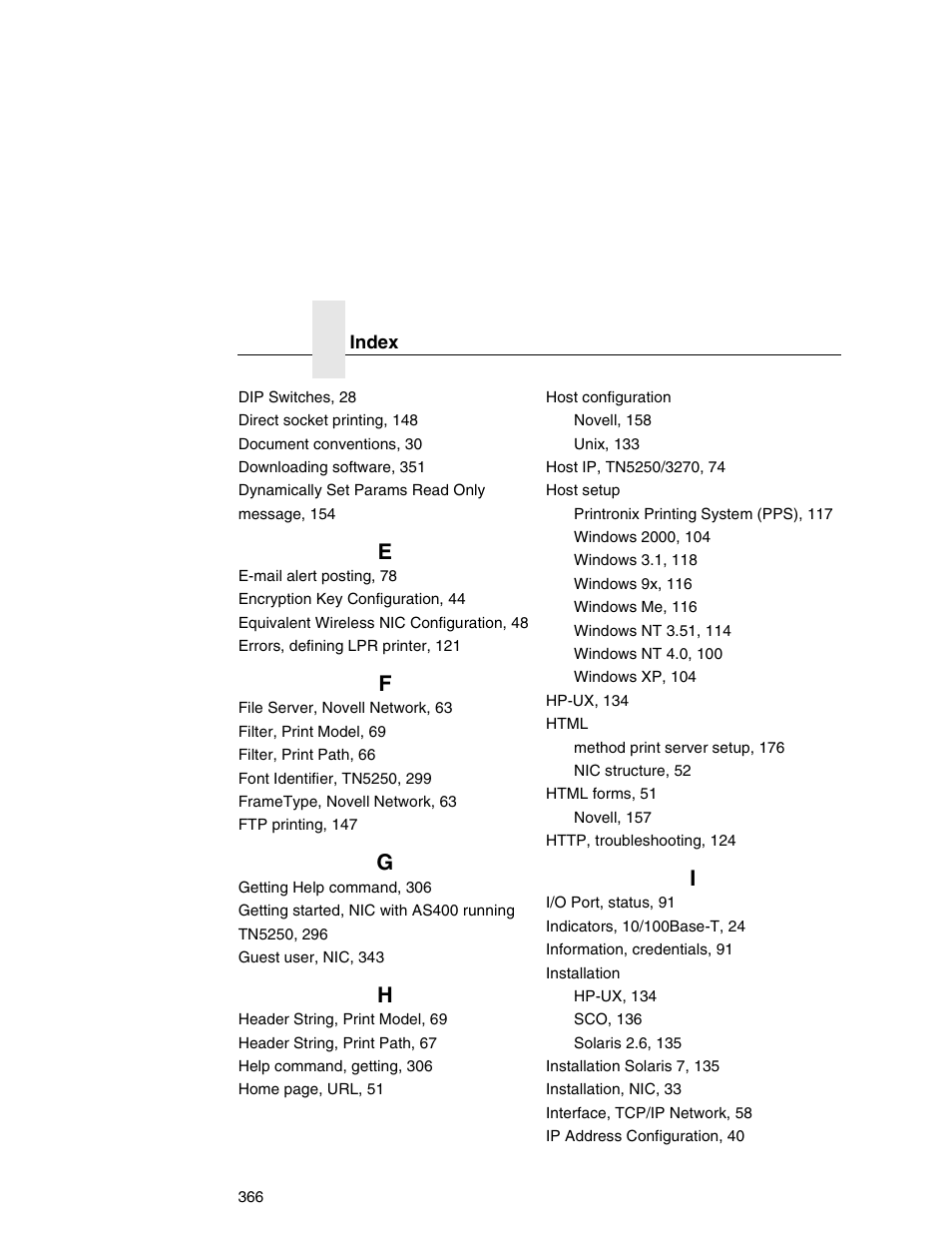 Printronix Network Interface Card User Manual | Page 366 / 378
