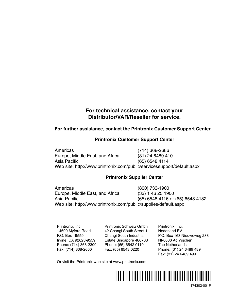 Printronix Network Interface Card User Manual | Page 378 / 378