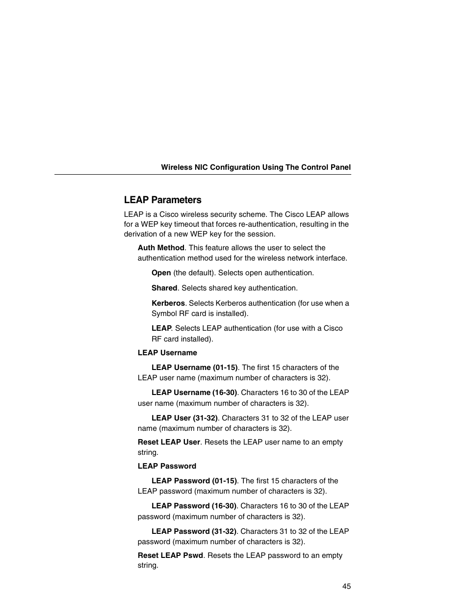 Leap parameters | Printronix Network Interface Card User Manual | Page 45 / 378