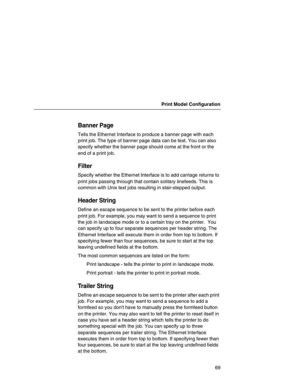 Ge 69 | Printronix Network Interface Card User Manual | Page 69 / 378