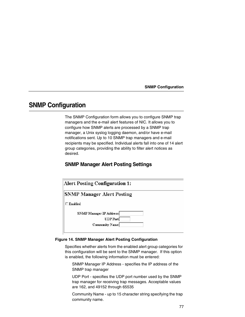 Snmp configuration | Printronix Network Interface Card User Manual | Page 77 / 378