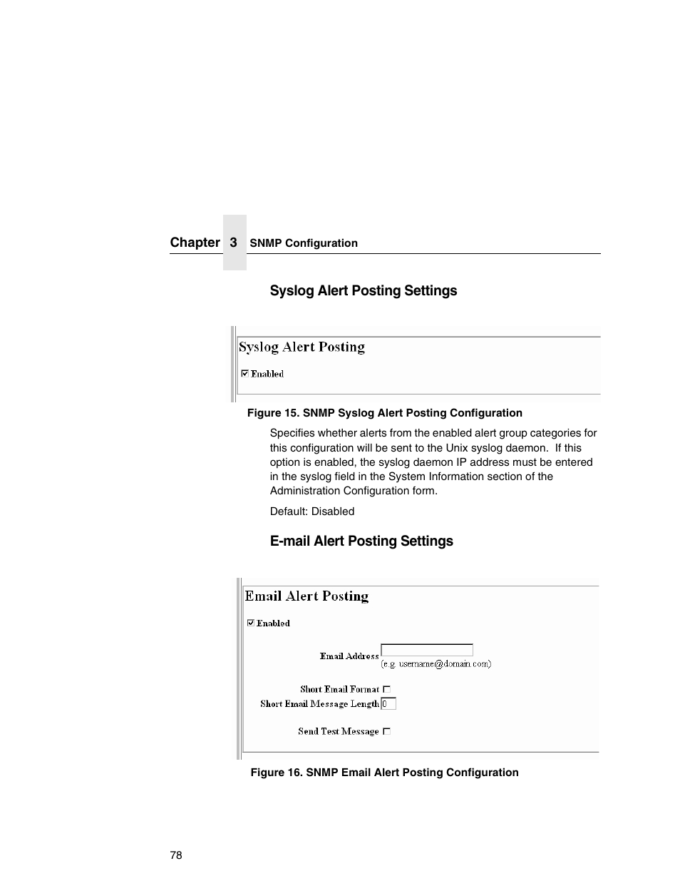 Syslog alert posting settings, E-mail alert posting settings | Printronix Network Interface Card User Manual | Page 78 / 378