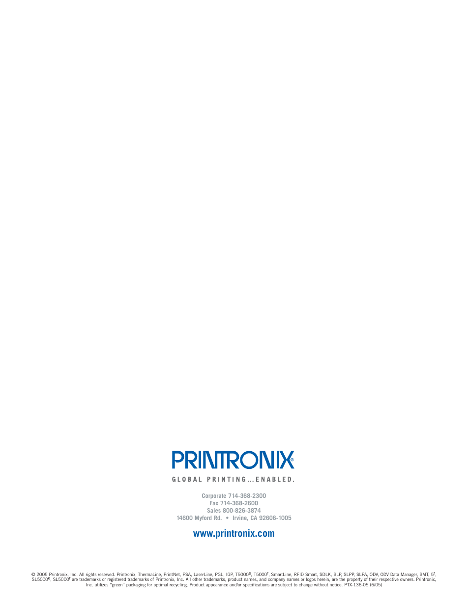 Printronix laser printers User Manual | Page 12 / 12