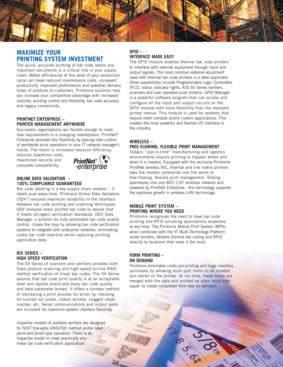 Maximize your printing system investment | Printronix laser printers User Manual | Page 3 / 12
