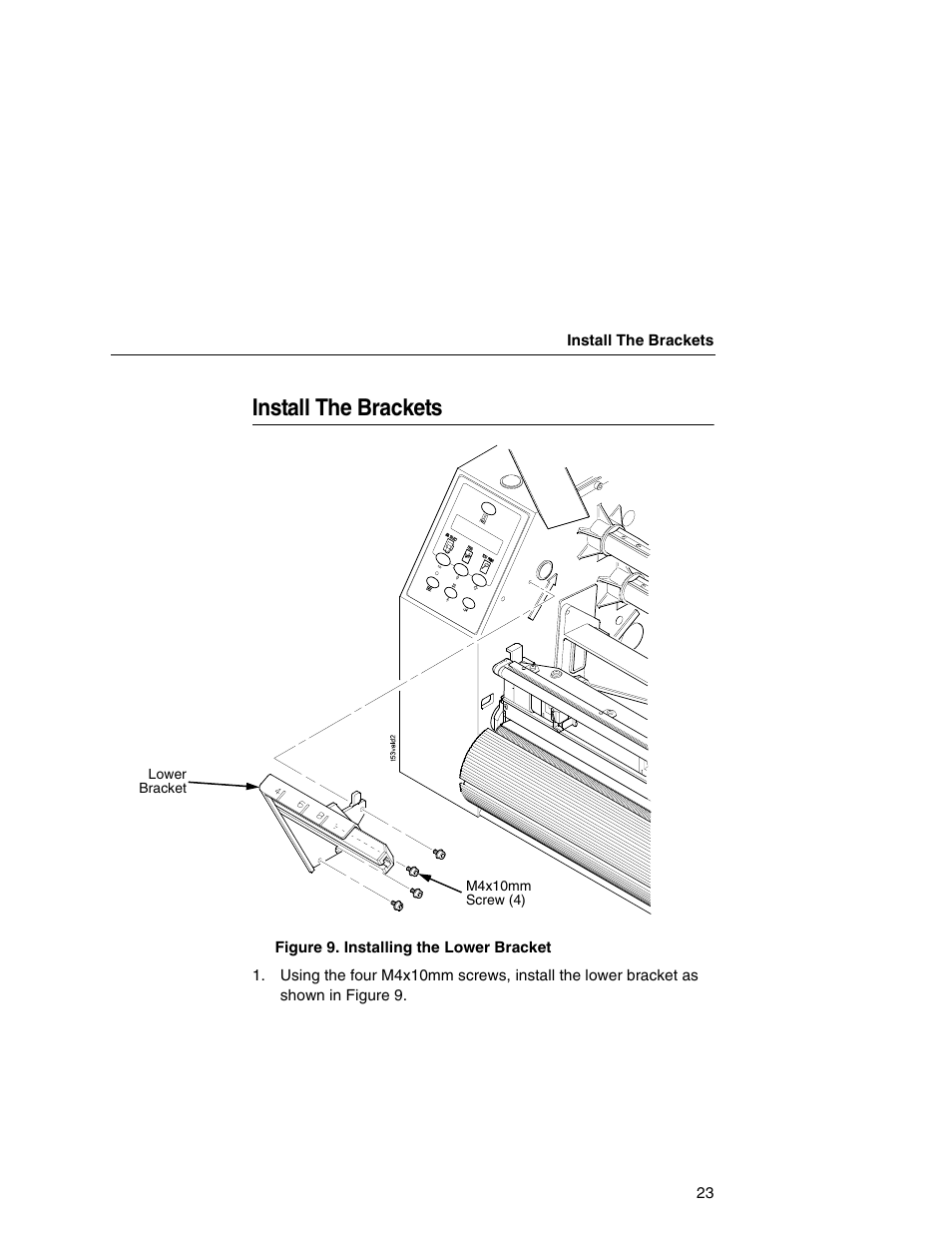 Install the brackets | Printronix T5000e Series User Manual | Page 23 / 78