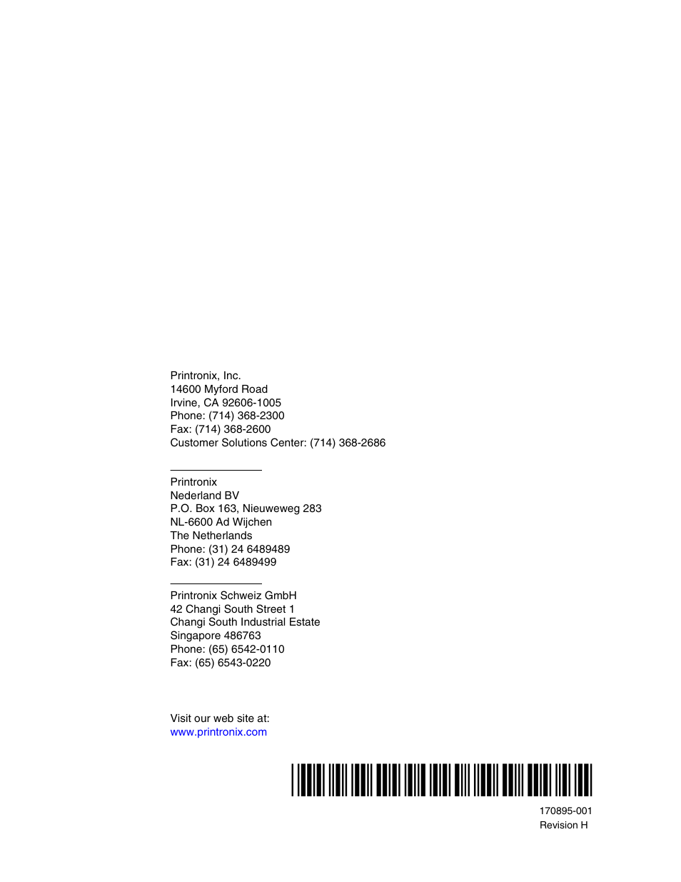 Printronix T5000e Series User Manual | Page 78 / 78