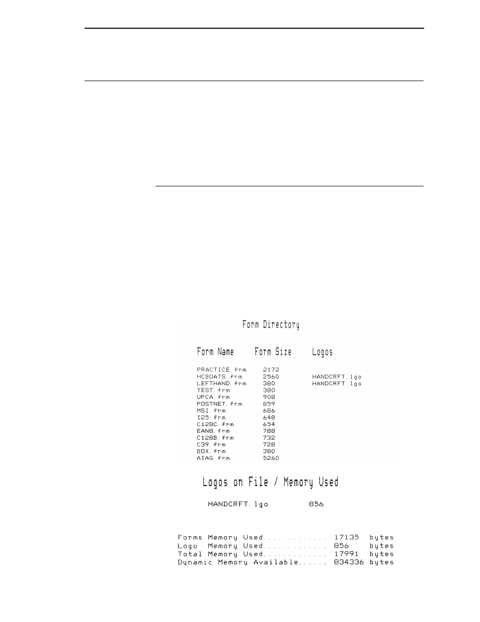 Directory command, Example | Printronix LQH-HWTM User Manual | Page 247 / 302