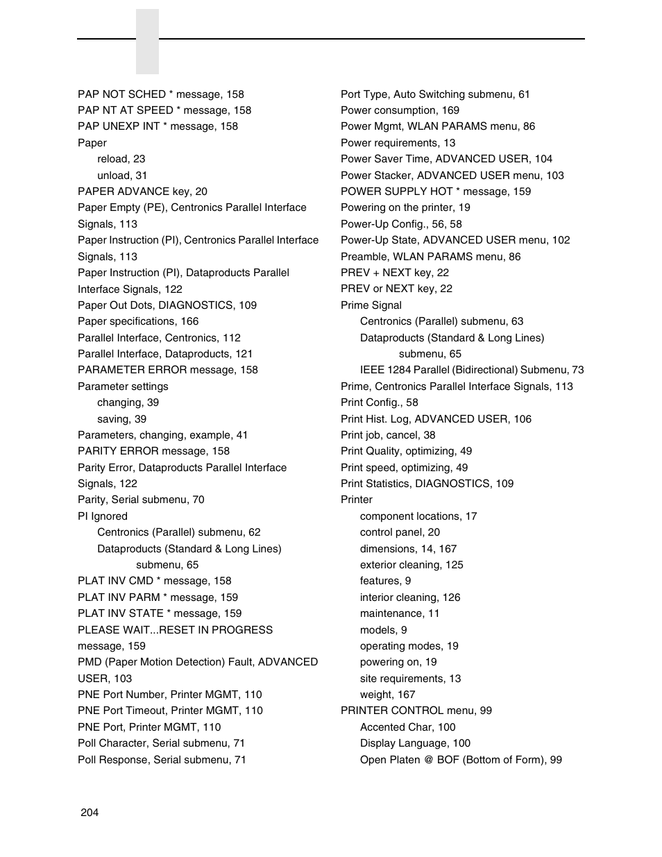 Printronix H-SERIES P7000 User Manual | Page 204 / 210