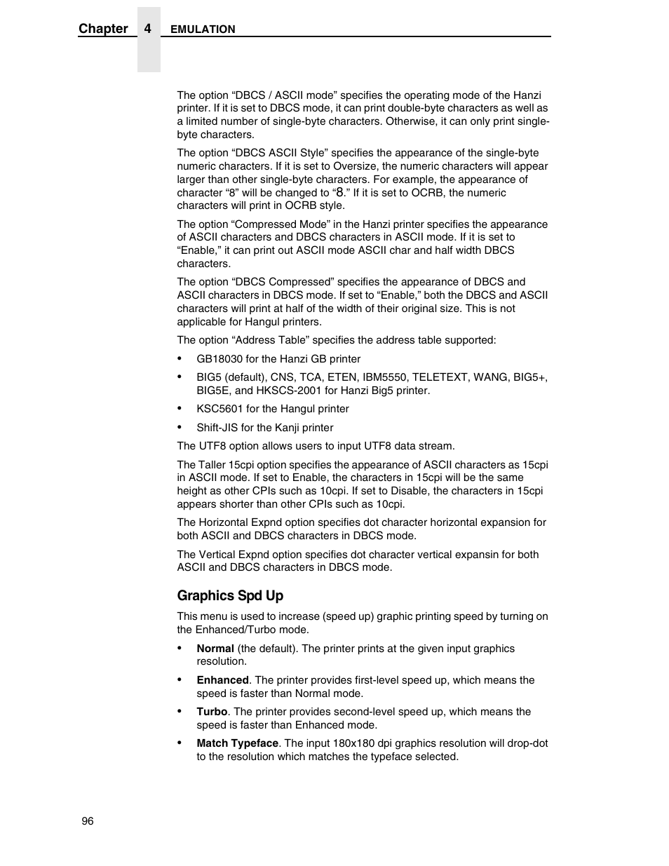 Graphics spd up | Printronix H-SERIES P7000 User Manual | Page 96 / 210