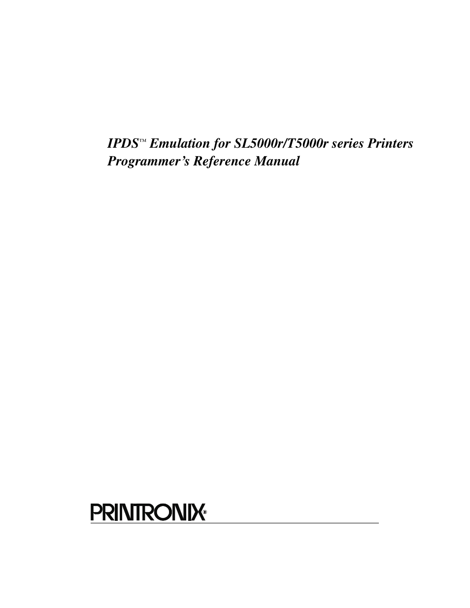 Ipds | Printronix T5000R User Manual | Page 3 / 96