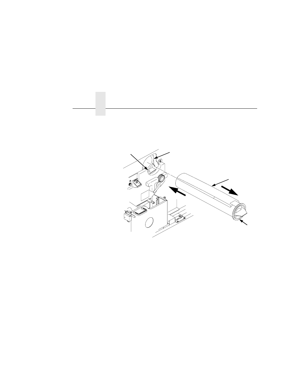 1) toner hopper, 2) cover tape, 3) notch | 4) pin, Chapter 4 | Printronix L5035 User Manual | Page 126 / 278