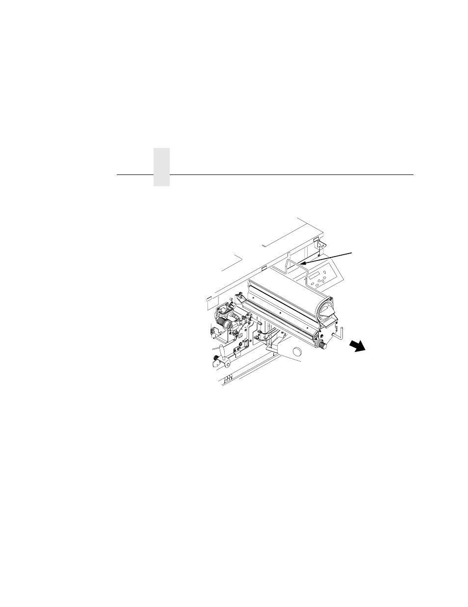 1) hanger, Vacuum any spilled toner, Chapter 4 | Printronix L5035 User Manual | Page 132 / 278